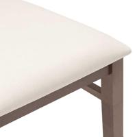 Eetkamerstoelen met kussens 2 st massief hout rubber bruin - thumbnail