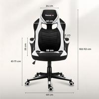 GAMING STOEL HUZARO FORCE 2.5 WHITE MESH - thumbnail