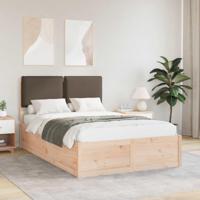 Bedframe met Gevoerd Hoofdgedeelte Taupe 120 x 190 cm - thumbnail