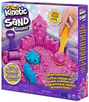 Kinetic Sand glinsterend zandkasteel speelset - roze - thumbnail