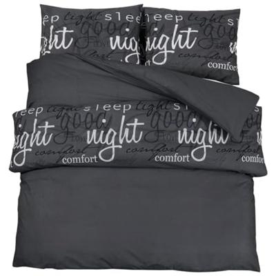 VidaXL Dekbedovertrekset 260x220 cm katoen zwart VidaXL Dekbedovertrekset 260x220 cm katoen zwart