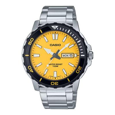 Casio DIVER Geel Zilverkleurig Heren horloge