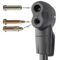 Beto hogedrukpomp met meter staal met duokop geel - thumbnail