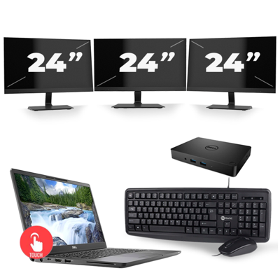 Dell Latitude 7300 - Intel Core i5-8e Generatie - 13 inch - Touch - 16GB RAM - 256GB SSD - Windows 11 Home + 3x 24 inch Monitor Dell Latitude 7300 - Intel Core i5-8e Generatie - 13 inch - Touch - 16GB RAM - 256GB SSD - Windows 11 Home + 3x 24 inch Monitor