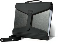 Yaka mappendrager, zwart leder - thumbnail