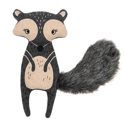 Jack and Vanilla Hondenspeelgoed - Knuffel met knisper - Gerecycled - Wasbeer - 23 cm