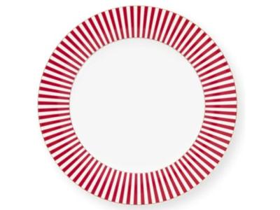 Pip Studio Royal Stripes Dinerbord Donkerroze 26.5cm Pip Studio Royal Stripes Dinerbord Donkerroze 26.5cm