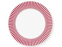 Pip Studio Royal Stripes Dinerbord Donkerroze 26.5cm - thumbnail