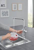 Grohe Red 3-in-1 kokend water kraan met L-uitloop en combi boiler chroom - thumbnail