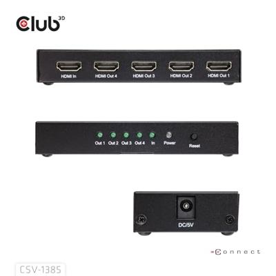 CLUB3D 1 to 4 HDMITM Splitter 4K120Hz - thumbnail