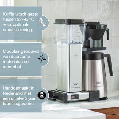 Moccamaster KBGT 741 Koffiefilter apparaat Zilver - thumbnail