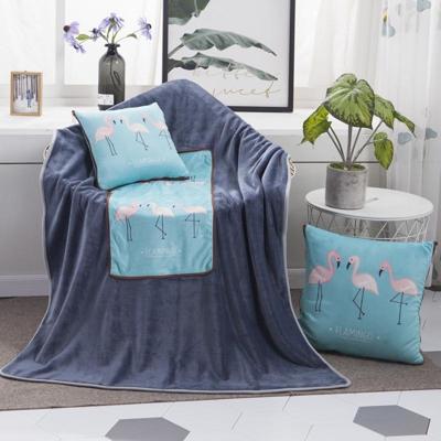 Flamingo's patroon multifunctionele pluche deken vierkant kussen Quilt Office auto kussen kussen maat: L