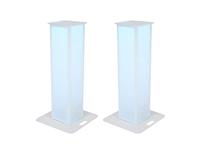 Eurolite 2x Stage Stand 150cm met covers en tas wit - thumbnail