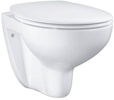 Grohe Bau Cermic randloos hangtoilet incl. quikrelease toiletbril alpine wit Grohe Bau Cermic randloos hangtoilet incl. quikrelease toiletbril alpine wit