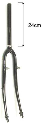 Hulzebos Voorvork vast 28 inch hydride 1 inch zwart