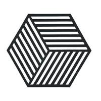 Zone - Hexagon - Onderzetter Zwart - thumbnail