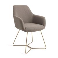 Jesper Home Hiroo eetkamerstoel beehive gold Foggy Fusion - thumbnail