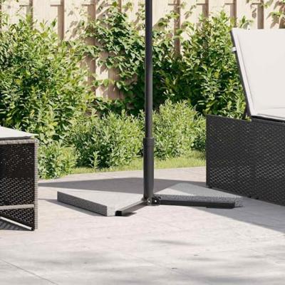 VidaXL Parasolvoetplaten 2 st driehoekig 14 kg graniet grijs