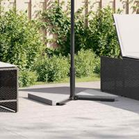 VidaXL Parasolvoetplaten 2 st driehoekig 14 kg graniet grijs - thumbnail