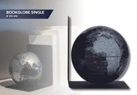 Boekensteun troika met magn globe 13cm zw-zilver - thumbnail