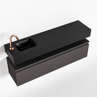 MONDIAZ ANDOR 120cm toiletmeubel dark grey. LEX 120cm wastafel urban links 1 kraangat - thumbnail