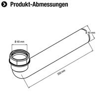 Cornat Gebogen Buis 200Mm 1 1/2 Kunststof - T355304R - thumbnail