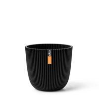 Capi nature groove bol bloempot 21.5x20 cm zwart - thumbnail