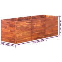 Plantenbak verhoogd 150x50x50 cm acaciahout - thumbnail
