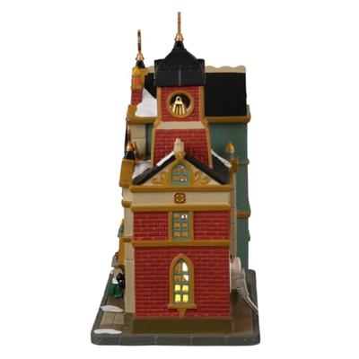 Lemax cathedral of eternal light verlichte kerk Caddington Village 2022