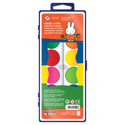 waterverf & kwast nijntje 12 kleuren