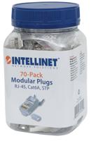 Intellinet Kabel Intellinet Cat6A modulaire RJ45-stekkers Pro Line (50 stuks) 790505 Krimpcontact Aantal polen (sensoren) 8P8C Zilver 50 stuk(s) - thumbnail