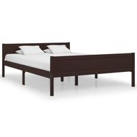 Bedframe massief grenenhout donkerbruin 120x200 cm - thumbnail
