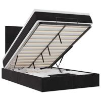 Ottoman bed met matrassen en LED's 80x200cm fluweel zwart - thumbnail