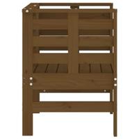 Tuinstoelen 2 st 61,5x53x71 cm massief grenenhout honingbruin - thumbnail