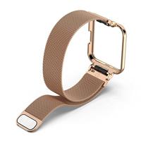 Milanese bandje met case - Champagne goud - Xiaomi Redmi Watch 2 (Lite) - thumbnail