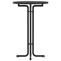 Eettafel 70x110 cm bewerkt hout en staal zwart - thumbnail