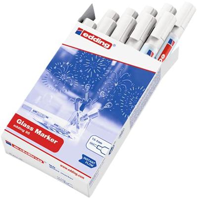 Viltstift edding 95 glasbord wit | 10 stuks