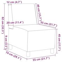 Fauteuil 55 cm gekrulde wolachtige stof crmekleurig - thumbnail