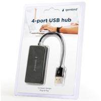 Gembird UHB-U2P4-04 interface hub USB 2.0 480 Mbit/s Zwart - thumbnail