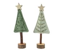Beeld everlands kunstkerstboom vilt groen 20cm - thumbnail
