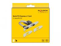 Delock 90001 PCI Express x1-kaart naar 2 x seriële RS-232 - thumbnail