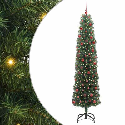 VidaXL Kunstkerstboom groen 210 cm pvc en staal en kunststof VidaXL Kunstkerstboom groen 210 cm pvc en staal en kunststof