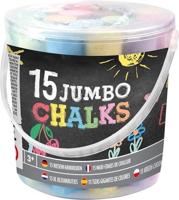 Creative Craft Group Jumbo stoepkrijt in emmer, 15st. - thumbnail