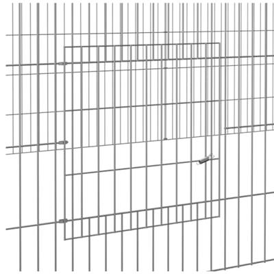 Konijnenkooi met 5 panelen 541x109x54 cm gegalvaniseerd ijzer - thumbnail