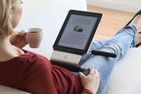 Rain Design iRest standaard voor Apple iPad en tablet zilver, kan ook op een bank - stoel worden gebruikt - thumbnail
