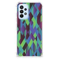 Samsung Galaxy A23 Shockproof Case Abstract Green Blue - thumbnail