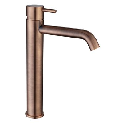 Salenzi Wastafelkraan Opbouw Hoog Giro Gegalvaniseerd Geborsteld Messing Koper