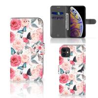 Apple iPhone 11 Hoesje Butterfly Roses - thumbnail