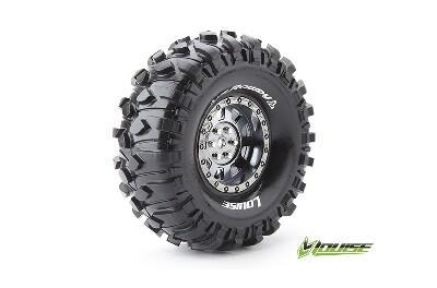 Louise CR-ROWDY Banden Set - Super Soft - 1.9" Velgen Zwart/chrome - Hex 12mm