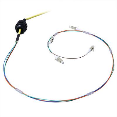 ACT 200 meter Singlemode 9/125 OS2 indoor/outdoor kabel 4 voudig met LC connectoren